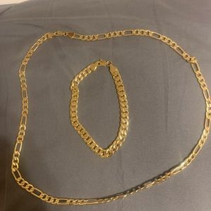 18K GP chain and bracelet